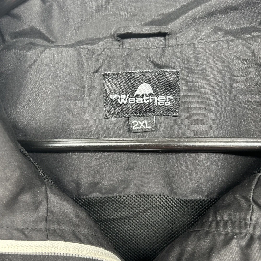 The Weather Co Vest Men's 2X Large Polyester Zip Up Front Pocket Black VTG Y2K